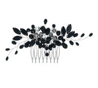 GATHINESS Bridal Crystal Hair Comb Rhinestone Wedding Headpiece in Black Alloy Material, Lightweight and Comfortable to Wear, Easy to Fit on Head, for Prom and Anniversary Hair Accessories