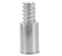 GATHINESS Broom Handle Parts 25mm Aluminium Alloy Threaded Adapter Silver | Secure Connection, Rust Resistant Finish, Fits Mop Heads and Wooden Rods, Threaded Tip Replacement for Broom Handles