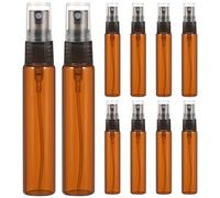 GATHINESS Brown Glass Spray Bottles 10ml Mini Refillable Empty Spray Bottle Container 10 Pcs with Compact Design to Keep Liquid Safe for Skincare and Makeup
