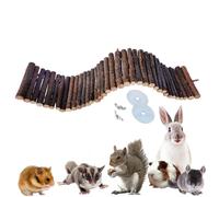 GATHINESS Brown Wooden Hamster Hanging Bridge for Small Animals Resistant and Easy to Clean Pet Climbing Ladder Suitable for Hamsters and Mice
