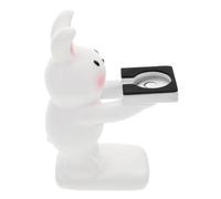 GATHINESS Bunny Watch Charging Stand Tabletop Charging Dock for Smartwatches Resin Rabbit Shape 32mm White Neat Organisation for Living Room and Office