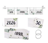 GATHINESS Calendar Easy to Install 2025-2028 Self-adhesive Paper with Metal Rod, Construction Educational Tool Monthly Hanging Calendar for Classroom and Bulletin Board