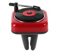 GATHINESS Car Air Freshener Diffuser with Vent Clip, Red Plastic Record-player Design, Lightweight and Classical Style, Suitable for Automotive Air Freshener Vent Outlets