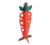 GATHINESS Carrot Shaped Wooden Bunny Hay Feeder Rack with Multilayer Design for Enrichment and Foraging, Tool-free Installation Hay Tote Suitable for Bunny and Guinea Pig