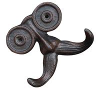 GATHINESS Cast Iron Beard Wall Hook Vintage Style Decorative Wall Mounted Hook for American Country Style