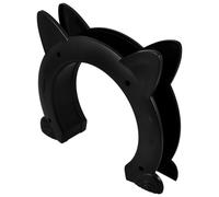 GATHINESS Cat Door for Interior Doors with Convenient and Easy Access Black Plastic Material Cat Shaped Design Versatile Use for Pet Houses and Home Decor