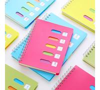 GATHINESS Category Notepad Side-spiral Notebooks A5 Thick Cover Flat Paper Practical Beautiful Simple Design Travel Week Plan Diary Book for Students