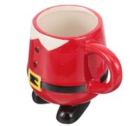 GATHINESS Ceramic Christmas Mug 13cm Cute Cartoon Snowman Santa Cup | Smooth Glazed Finish, Easy to Clean, Festive Holiday Artwork, for Milk, Cocktails and Office Use