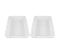 GATHINESS Chemical storage tray 2pcs white reusable plastic rectangular lab trays for lab tools organization and teaching scenarios