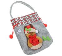 GATHINESS Christmas Party Gift Bags Portable Pouches with Handle Design, Fabric Small Coin Pouches for Present Bag on Christmas, Comfortable Touching Feeling, Elk Type Shape
