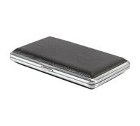 GATHINESS Cigarette Case Made of Sturdy Aluminum Alloy and Pu, Featuring Compression Resistance a Fashionable Black Design, a Convenient Cigarette Storage Box for Smokers the Go