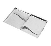 GATHINESS Cigarette Case Stainless Steel Silver Clip-On Body Automatic Opening Protective Cover for Men