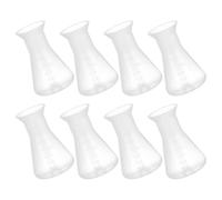 GATHINESS Conical Erlenmeyer Flasks Set for Science Experiment for Laboratory Use Graduated with Narrow Neck 50ml 8pcs Reusable Plastic Flask Made of Sturdy Pp Material