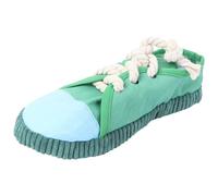 GATHINESS Creative Pet Dog Slipper in Green Cloth with Sound Making and Chewing Features, for Small Young Pets and Puppies to Play in Shop or Office