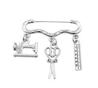 GATHINESS Creative Sewing Machine Brooch in Silver Alloy, Tailor Theme Pin for Women, for Giving on Special Occasions
