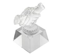 GATHINESS Crystal Decorative Trophy with Handshake Design, Small Crystal Award Trophy for Competitions and Corporate Recognition, Delicate Prize Accessory for Achievement Celebration