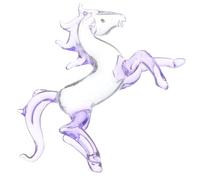 GATHINESS Crystal Horse Figurine Purple Amethyst Animal Sculpture Small Desktop Ornament for Office and Home Decoration