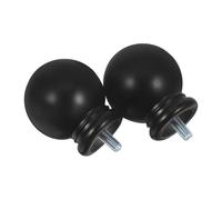 GATHINESS Curtain Rod Finials Decorative Plastic Ball Head 2Pcs End Caps for Thin Curtain Poles