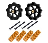 GATHINESS D Printer Bed Levelling Nut Kit Built-in Nut Plastic and Metal for Hot Bed, Even Force without Slipping, Easier to Level Random Color