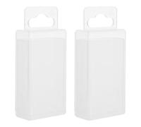 GATHINESS Drill Bit Storage Box 2pcs Rectangular Extendable or Plastic Visibility and Hanging Hook Hole in Replacement and Countersunk Drill Bits Garages Workshops