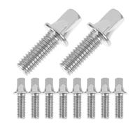GATHINESS Drum and Set Iron 10pcs Replacement Screws Silver-plated Size Hardware with Fine Polishing for, Sturdy Drum Accessories M6 Professional Drummers Beginners