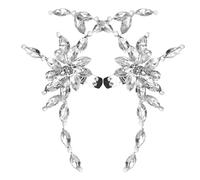 GATHINESS Elegant Bride Shoes Wedding Shoe Buckles Shiny Rhinestones Zinc Alloy Material for Sandals and Heels for Wedding