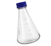 GATHINESS Erlenmeyer Flask Conical Bottle Glass with Screw Cap 1000ml Solid Base Design and Scale Line, Lab Grade for Research and Education Use