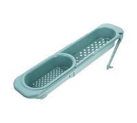 GATHINESS Extendable Multi-function Kitchen Sink Drain Rack Made of Sturdy Pp Material with Green Finish, for Indoor Kitchen Use as A Vegetable and Fruit Strainer over The Sink