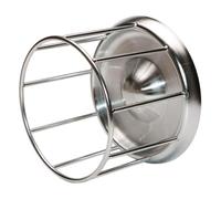 GATHINESS Feeder Bowl Anti-rust and Safe Design Tortoise Stainless Steel for Pet Reptiles round Railing Shape for Feeding and Watering Tortoises at Home Or Vivarium