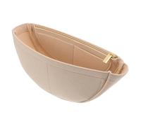 GATHINESS Felt Handbag Organizer Insert with Multi-pocket Design, Half round Moon Shaped Purse Organizer for Tote Bags, Sturdy Wear-resistant Felt Material, for Daily and Travel Use