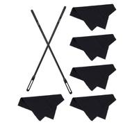 GATHINESS Flute Cleaning Kit for Woodwind Instruments with Black Plastic Rod and Cloth Easy Maintenance and Portable Design, for Musicians in Rehearsal Rooms and Backstage