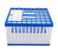GATHINESS Foldable Pigeon Transport Cage with Ventilated Plastic Basket for Racing and Daily Bird Training, Lightweight Carrier Suitable for Vet Visits and Home Use, 15.64X11.71X9.82In