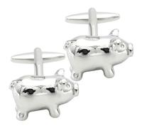 GATHINESS Funny Pig Shaped Cufflinks for Men, Copper Material with Smooth Workmanship, Practical and Creative Design, for Weddings and Formal Occasions