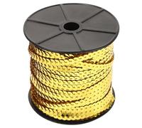 GATHINESS Golden 6mm Flat Sequin Strip Roll with Brilliant Shine and Sparkling Effect, Easy to Sew PVC Sequin Trim for Crafts and Sewing Accessories, 100 Yards for Tassels and Embellishments