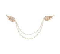 GATHINESS Golden Angel Wing Brooch Pin for Men and Women, Zinc Alloy Material, Feathered Design, Resistant to Fading, for Suit Lapel Or Coat Accessories