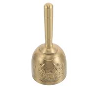GATHINESS Golden Brass Hand Bell with Sound Quality and Crisp Loud Ringing Tones, 3.94 Inch Handheld Service Bell for Classroom and Early Childhood Learning