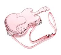 GATHINESS Guitar Crossbody Purse Pink Pu Leather Moderate Capacity Unique Trendy Chic Style Holds Daily Items One Shoulder Bag for Daily Use