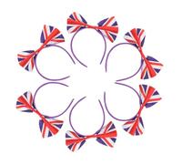 GATHINESS Hair Bands Hair Accessories Headbands Satin Bowknot British Flag 6pcs Comfortable Material with Versatile Styling, Stylish and Unique for Football Matches and Parties for Football