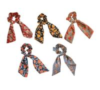 GATHINESS Hair Scrunchies Scarf 5PCS Elastic Hair Ties Cloth Material with Decorative Properties for Daughters Daily Wear