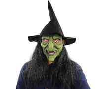 GATHINESS Halloween Witch Mask for Halloween Party with Latex Material and Comfortable Fit Scary Full Face Costume Accessory Suitable for Easter