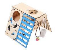 GATHINESS Hamster Climbing Ladder Bridge Exercise House Hideout for Small Pets Indoor Play