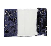 GATHINESS Hand-Made Reusable Cloth Blue Book Cover with Gold Stamping Protective Book Sleeve that Protects Edges for Students Reading on Bus in Park
