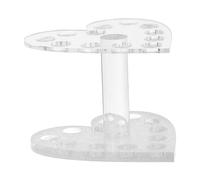 GATHINESS Heart Shaped Nail Art Pen Holder Stand Made of Sturdy Pet Material in Silver Colour, Easy to Use and Prevent Mess, for Organising Nail Art Brushes and Pens