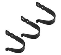 GATHINESS Heavy Duty Cast Iron Coat Hooks and Wide Base 3pcs with J-Shaped Design Rustic Black Wall Mounted Hangers for Hanging Coats, Bags, and Scarves, for Office or Home Decor