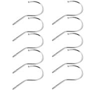 GATHINESS Heavy Duty Stainless Steel Screw Hooks Silver Colour 10pcs with Smooth Surface for Hanging Coats and Scarves, Multipurpose DIY Hanger Hooks 10cm Length Suitable for Home Use