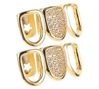 GATHINESS Hip Hop Teeth Grill Caps with Hollow Metal Design 2pcs Copper Material for Adults Versatile Cosplay Accessory for Party and Street Trend Fashion Look