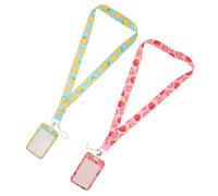 GATHINESS Id Card Holders Securely Store Valuables 2pcs with Lanyard Fruit Pattern Polyester and Material Simple and Style, for Doctors and Engineers
