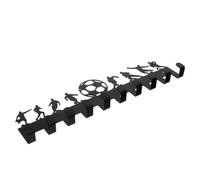 GATHINESS Iron Medal Display Hanger Non-slip Strong Structure for Wall Mount with 10 Hooks Medal Bar for Homes and Offices