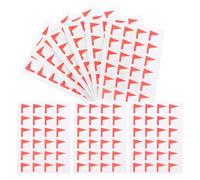 GATHINESS Label Stickers 12 Sheets Red Flag Shaped Adhesive for Home Use Sundries Classification and Simple Practical Labeling