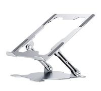 GATHINESS Laptop Riser Foldable Height Adjustable Aluminum Alloy Stand Silver for Laptop and Tablet, Portable Travel Business Travel Desk Support